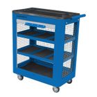 DEFPRO DEF'PRO Servante d'atelier en métal 3 étagères H75 x L70 x P38 cm - cadenassable, porte coulissante, 2 roues avec frein