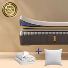 EMMA | Pack Matelas Hybride II 80x200 + Oreiller Nuage Essentiel + Couette | Mémoire de Forme +Ressorts | MEILLEUR CHOIX Emma
