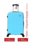 Valise Cabine 55cm - ADC - Rio Blue - ABS Rigide - 4 Roues 360° - 39L