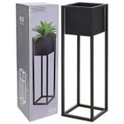H&S Collection Pot de fleurs sur pied Métal Noir 70 cm 424176
