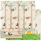 Tapis Pliable pour Bébé 200 x 180 cm COSTWAY-Double Face Réversible-Sac de Transport-Doublure XPE Imperméable sans BPA-Panda