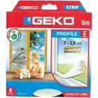GEKO Joint adhésif profil E en caoutchouc EPDM - 9mmx6m - Blanc