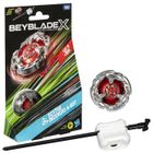 HASBRO Beyblade X, Starter Pack Scythe Incendio 4-60T avec toupie de compétition à rotation droite de type équilibre et lanceur, des 8 ans