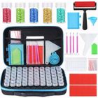 KEESIN Boîte Rangement Diamond Painting avec 60 Emplacements, Mallette Rangement pour Perle Peinture Diamant Broderie Accessoires