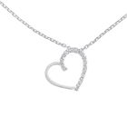 MES-BIJOUX.FR Pendentif Femme "Cœur Précieux" Or Blanc et Diamants