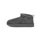 ZZZ BELT Boots - UGG - CLASSIC ULTRA MINI - Femme - Cuir - Gris - Plat