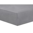 VISION Drap housse Flanelle - 180 x 200 cm - Gris