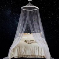 Auvent de lit avec étoiles fluorescentes phosphorescentes, Moustiquaire de lit en Forme de dôme,Ciel de lit pour pour bébé, Enfants