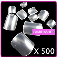 500 FAUX ONGLES TRANSPARENT SPECIAL PIED CAPSULES