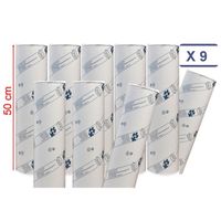  MFB Provence® - 9 x Draps d'examens gaufrés largeur 50 cm - qualité Luxe