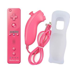 Manette de jeu sans fil noire pour Nintendo Wii Motion Plus, télécommande +  contrôleur Nunchuck, Joystick, accessoires [9D11E63] - Cdiscount Jeux vidéo