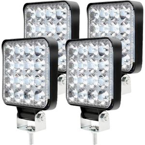 Phare de Travail LED Rigidon Barre LED 15W 13cm 12V Projecteur LED Voiture Etanche IP67 Rangée Unique Spot Feux Antibrouillard LED Feux de Travail pour 4x4 Voiture Camion Tracteur SUV Bateau 