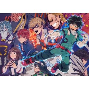 KIT MOSAÏQUE EHDP-367 My Hero Academia, Diy 3D Art Cross Stitch By Number Diamond Painting Kit Embroidery Painting Art Needlework  Taille:30x40cm