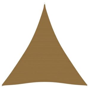 VOILE D'OMBRAGE Voile d'ombrage triangulaire - FDIT - Taupe - 160 g/m² - 4x5x5 m - Perméable à l'eau et au vent