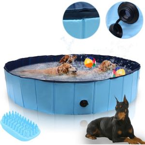 PATAUGEOIRE Izrielar Piscine pour chiens Piscine pliable Doggy Pool Pataugeoire Adhésif 160*30CM