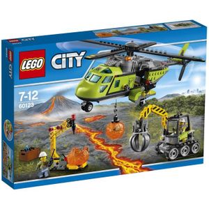 ASSEMBLAGE CONSTRUCTION LEGO® City 60123 L'Hélicoptère d'Approvisionnement du Volcan