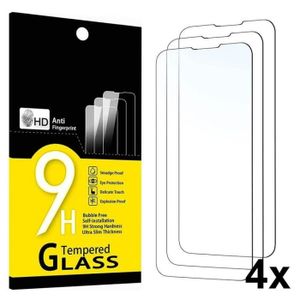 2x Protection d’écran et 2x protecteur d’objectif de CELLONIC® pour iPhone  15 Pro de verre trempé ultra-fin 9H 0,33 mm, Protection d’écran et de
