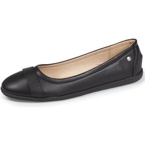 BALLERINE Ballerines Isotoner noires pour femme avec empièce