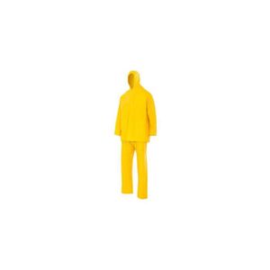 VÊTEMENT DE PROTECTION Combinaison de pluie deux pièces avec capuche 100% PVC 180 gr/m2 - Jaune - 19000 - Vertice laboral