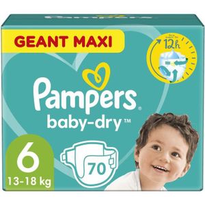 COUCHE PAMPERS Baby-Dry Taille 6 - 70 Couches