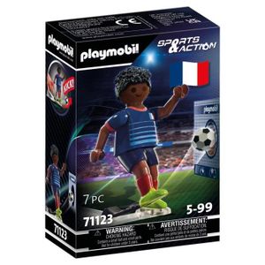 UNIVERS MINIATURE PLAYMOBIL - 71123 - Joueur de football Français - Sport & Action