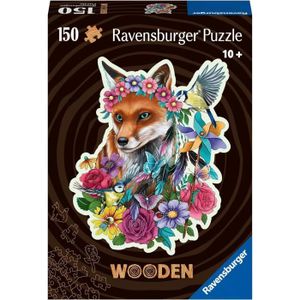 PUZZLE Puzzle en bois Renard coloré 150 pièces robustes e