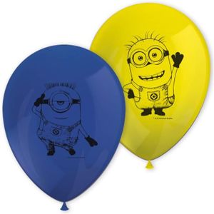 BALLON DÉCORATIF  Ballons Imprimés Minions En Latex, 8 Pièces[J1567]
