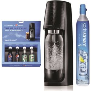 SODASTREAM Machine à gazifier Spirit Noire + Coffret Découverte Pepsi