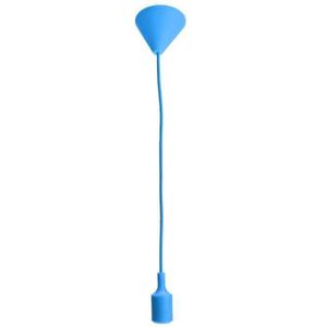 CULOT D'AMPOULE Ywei U E27-E26 Douille d'ampoule silicone Edison Pendentif support de lampe bleu fonce