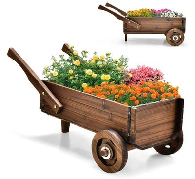Brouette De Jardin 2 Roues Pneus Pneumatiques ø35cm 141l Charge Max 100kg Resistante En Fer Noir 87835432