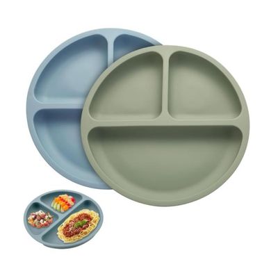 Lot De 2 Assiettes Pour Bébé Avec Ventouse, 23 Cm, En Acier