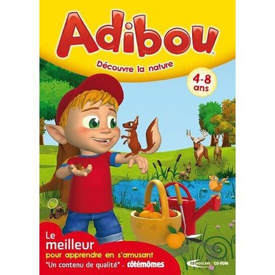 Jeu PC Adibou Découvre L'Anglais – CD-ROM 4-8 Ans – Apprendre En S'amusant – Mindscape