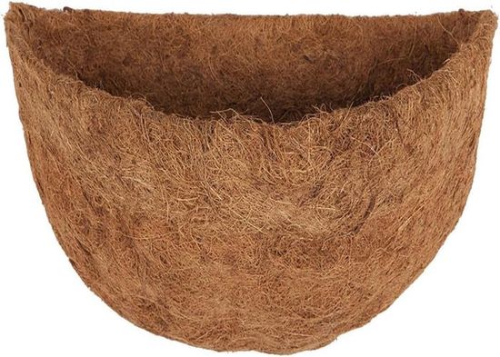 2 Pcs Suspension Panier Jardinière Pot De Fleurs Avec Doublure En Fibre De Coco Support De Plante Métallique Rond En Fil Avec Chaîne Pour La Décoration De Jardin Extérieur à La Maison