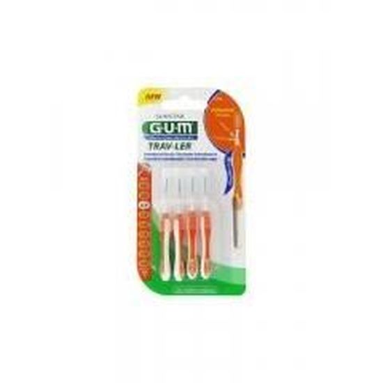 Brossettes Interdentaires GUM Trav-ler - Diamètre 0.9mm - Lot De 4 - Orange - Neuf