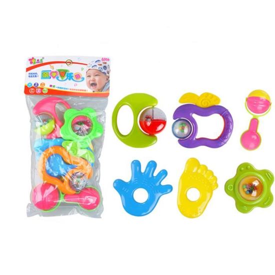 Cadeau De Noel Nouveau Ne Jouets Pour Bebe En Plastique 6pcs Jingle La Poignee De Main De Bell Teether Hochets Jouets Achat Vente Hochet 0651441393123 Cdiscount