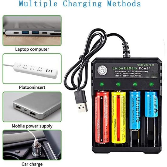 Chargeur Universel SS-5 2 En 1 Voyage - LCD, USB, Pour Batteries Lithium, Compact