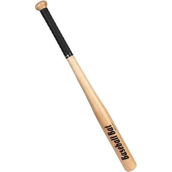 Batte De Baseball En Bois Yuecuu - Chêne Naturel Avec Bande Antidérapante 54-84cm