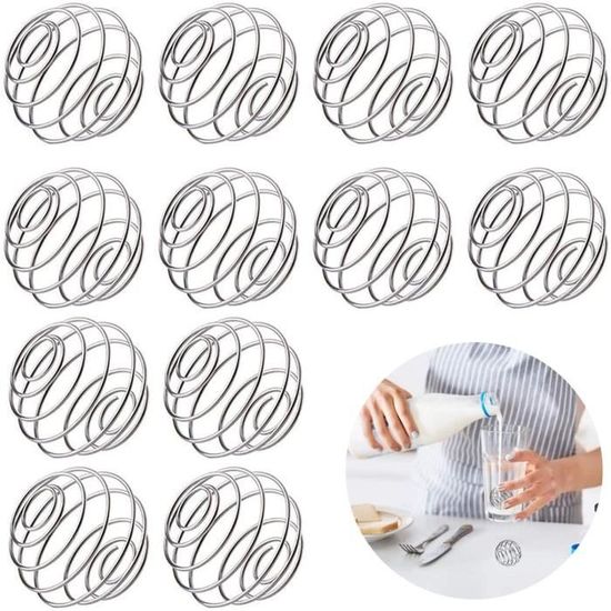 6 Boules Shaker En Inox 304 - Mélangeur à Protéines, Milkshake - 4,8 Cm - Sans Grumeaux