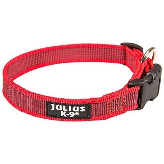 Julius-K9 Collier Pour Chien, Gris-Rouge, Taille L Pour Chien Taille L  225CG-R