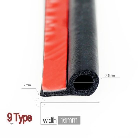 Lot De 10 Joints Pare-chocs Portière Voiture - Caoutchouc Noir, 14x17.8 Mm, Anti-rayures