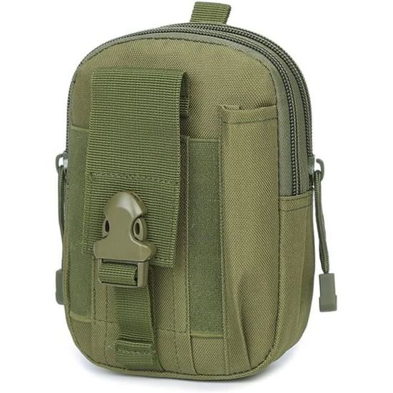 Protector Plus Sac Banane Tactique Militaire Pour Assaut - Ceinture Molle - Pochette Pour équipement Lombaire - Pour Appareil Photo EDC Et Guidon (paquet Inclus), Vert Kaki., Moyen