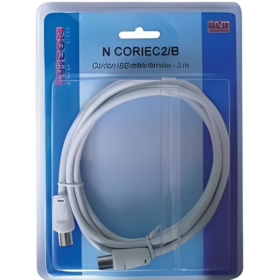 Cordon antenne TV male femelle 2 mêtres - câble tv - vidéo - son, avis et  prix pas cher - Cdiscount