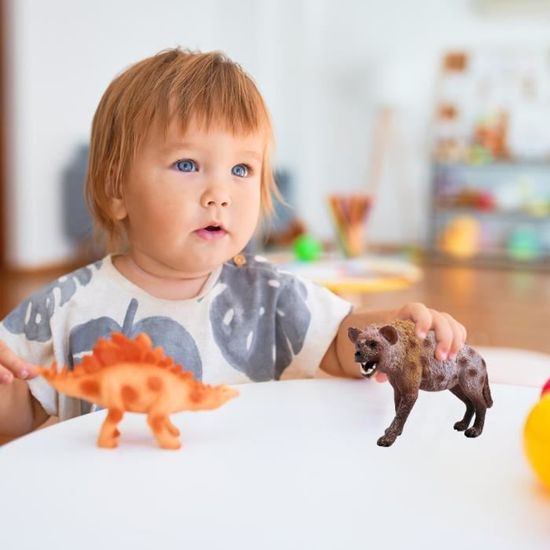 Figurine Hyène Rayée Jouet – Animal Réaliste En Plastique – Pour Enfants 3+ – Cadeau Anniversaire Noël