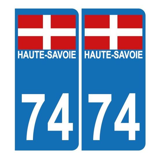 Autocollant Sticker Plaque d'immatriculation Voiture 74 Croix de Savoie  Version Bis - Cdiscount Auto