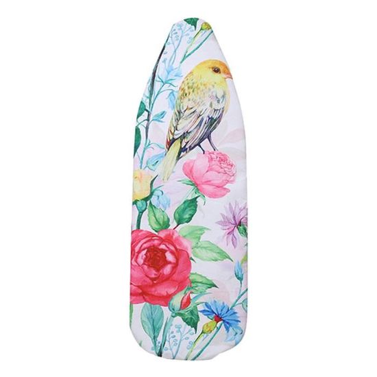 Housse de planche à repasser 125 x 45 cm élastique à fleurs bleues