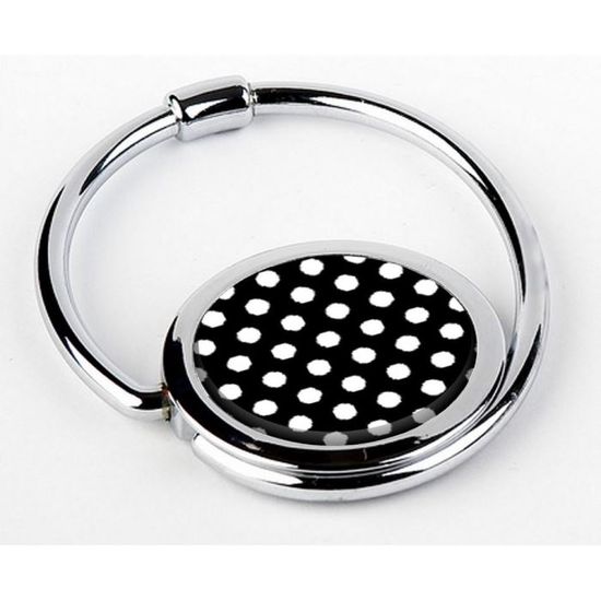 Accroche-sac Pliable Miss Kha Motif Chats - Chromé - Pour Tables Jusqu'à 4,5cm