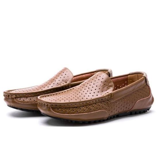 Mocassins Homme Cuir Véritable Loafers Conduite - Chaussures Casual Confortables