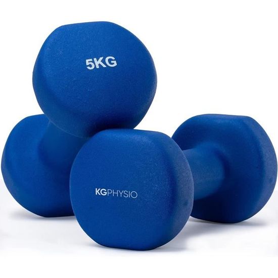 KG Physio - Lot 2 Haltères de Musculation – Alteres Musculation avec Revêtement Néoprène anti-roulis Résistant à la Transpiratio41