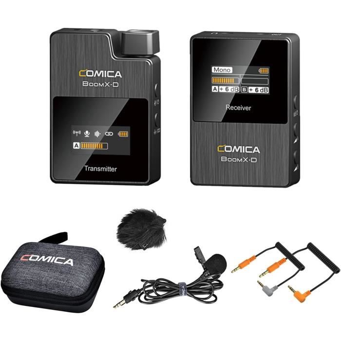 Micro Lavalier Sans Fil COMICA BoomX-D2 - 2 Émetteurs - Pour Smartphone, YouTube, Podcast