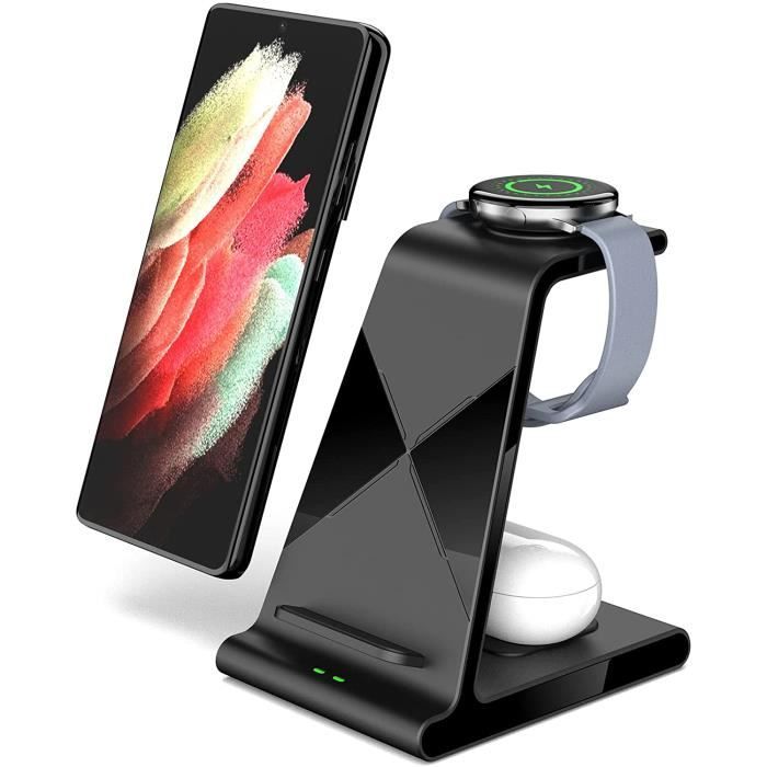 Chargeur sans fil Android 3 en 1 pour appareils Samsung, station